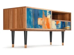 Mueble de TV - 115х59х48 cm - T3 - Abstract Expressionism, Nogueira^ Móvel De Tv