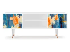 Mueble de TV - 170х69х48 cm - T2 - Abstract Expressionism, Branco Bege