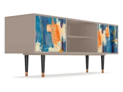 Mueble de TV - 170х69х48 cm - T2 - Abstract Expressionism, Latte^ Móvel De Tv