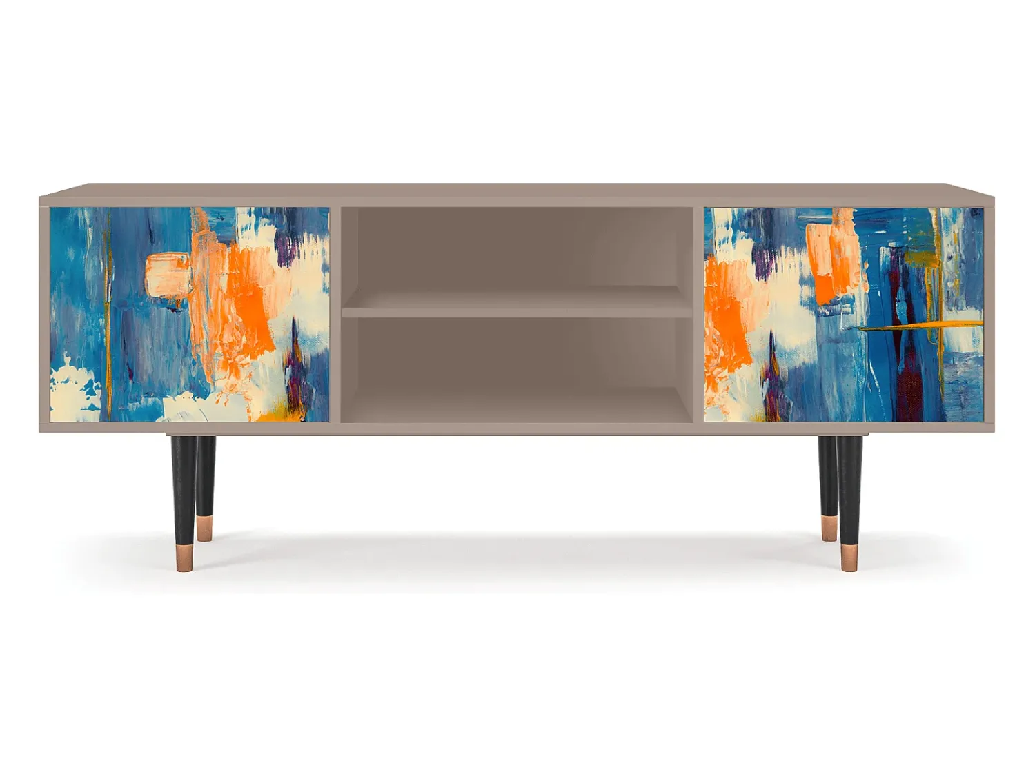 Mueble de TV - 170х69х48 cm - T2 - Abstract Expressionism, Latte^ Móvel De Tv