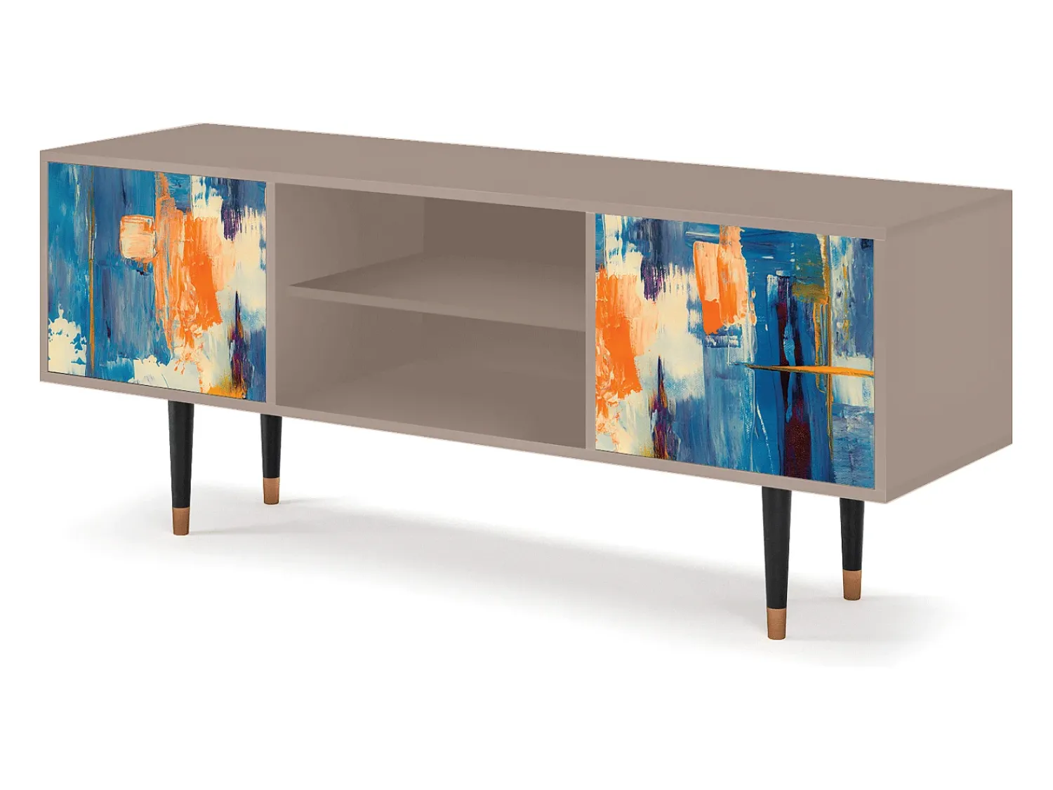 Mueble de TV - 170х69х48 cm - T2 - Abstract Expressionism, Latte^ Móvel De Tv