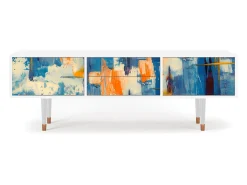 Móvel De Tv* Mueble de TV - 170х59х48 cm - T4 - Abstract Expressionism, Branco Bege