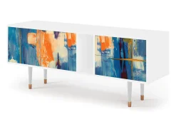 Mueble de TV - 170х69х48 cm - T1 - Abstract Expressionism, Branco Bege