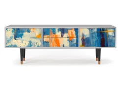 Best Mueble de TV - 170х59х48 cm - T4 - Abstract Expressionism, Cinza Cinzento