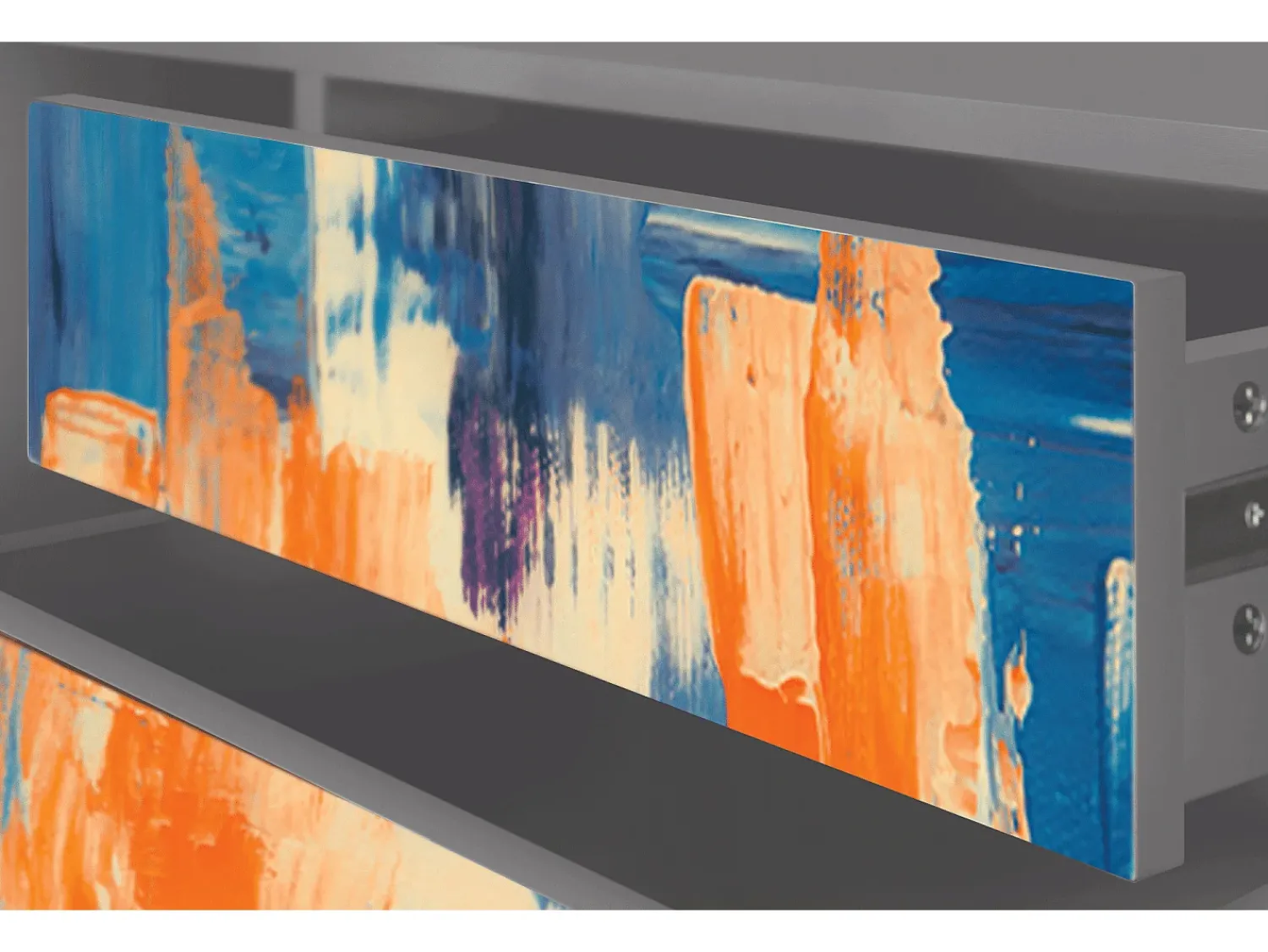 Best Mueble de TV - 170х59х48 cm - T4 - Abstract Expressionism, Cinza Cinzento