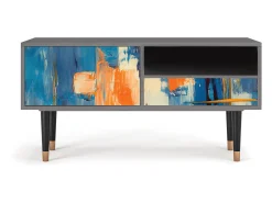Mueble de TV - 115х59х48 cm - T3 - Abstract Expressionism, Areia Bege