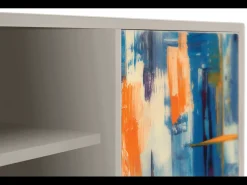 Móvel De Tv* Mueble de TV - 170х69х48 cm - T2 - Abstract Expressionism, Areia Bege