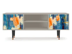 Móvel De Tv* Mueble de TV - 170х69х48 cm - T2 - Abstract Expressionism, Areia Bege