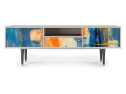 Móvel De Tv| Mueble de TV - 170х59х41 cm - T6 - Abstract Expressionism, Areia Bege