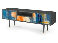 Móvel De Tv| Mueble de TV - 170х59х41 cm - T6 - Abstract Expressionism, Antracite Cinza antracite