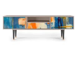 Móvel De Tv* Mueble de TV - 170х59х41 cm - T6 - Abstract Expressionism, Latte Bege