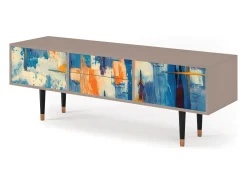 Mueble de TV - 170х59х48 cm - T4 - Abstract Expressionism, Latte^ Móvel De Tv