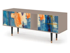 Móvel De Tv* Mueble de TV - 170х69х48 cm - T1 - Abstract Expressionism, Latte Bege