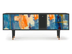 Móvel De Tv* Mueble de TV - 170х69х48 cm - T1 - Abstract Expressionism, Antracite Cinza antracite