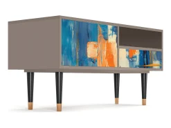 Móvel De Tv| Mueble de TV - 115х59х48 cm - T3 - Abstract Expressionism, Latte Bege