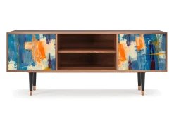 Móvel De Tv* Mueble de TV - 170х69х48 cm - T2 - Abstract Expressionism, Nogueira Castanho