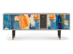Móvel De Tv| Mueble de TV - 170х69х48 cm - T1 - Abstract Expressionism, Areia Bege