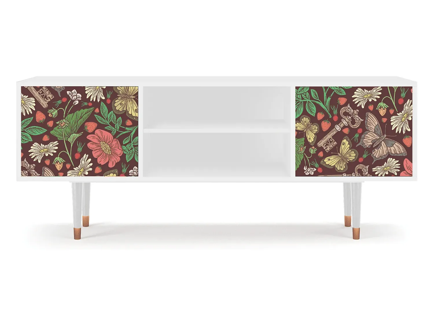Mueble de TV - 170х69х48 cm - T2 - Alice in Wonderland, Branco^ Móvel De Tv