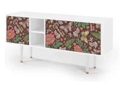 Móvel De Tv| Mueble de TV - 150х69х41 cm - T5 - Alice in Wonderland, Branco Bege
