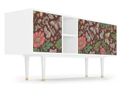 Móvel De Tv| Mueble de TV - 150х69х41 cm - T5 - Alice in Wonderland, Branco Bege