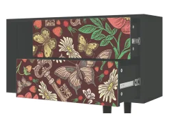 Móvel De Tv* Mueble de TV - 170х69х48 cm - T1 - Alice in Wonderland, Antracite Cinza antracite