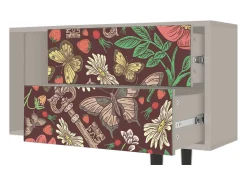 Móvel De Tv| Mueble de TV - 170х69х48 cm - T1 - Alice in Wonderland, Areia Bege