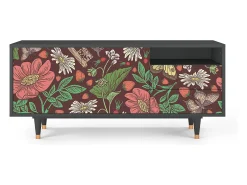 Clearance Mueble de TV - 125х56х41 cm - T7 - Alice in Wonderland, Antracite Cinza antracite