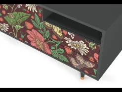 Clearance Mueble de TV - 125х56х41 cm - T7 - Alice in Wonderland, Antracite Cinza antracite