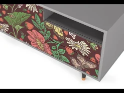 Mueble de TV - 125х56х41 cm - T7 - Alice in Wonderland, Cinza^ Móvel De Tv