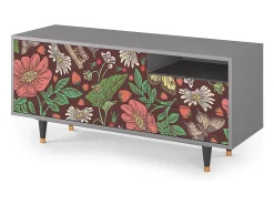 Mueble de TV - 125х56х41 cm - T7 - Alice in Wonderland, Cinza^ Móvel De Tv