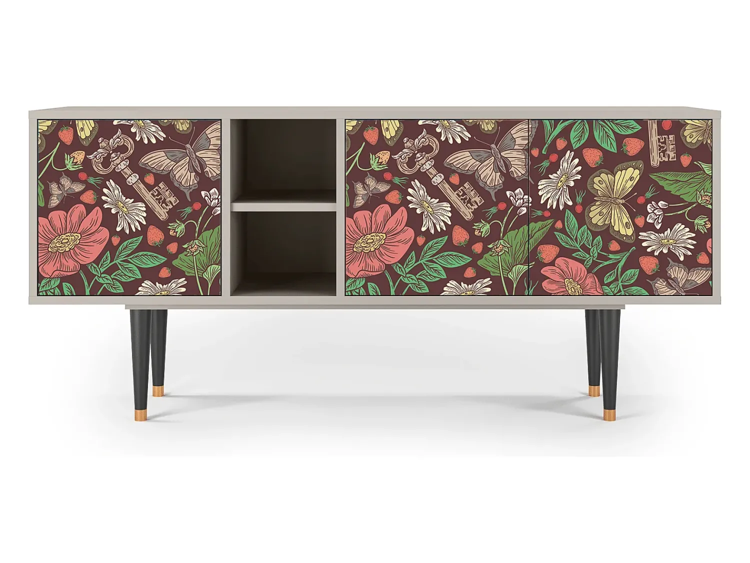 Móvel De Tv* Mueble de TV - 150х69х41 cm - T5 - Alice in Wonderland, Areia Bege