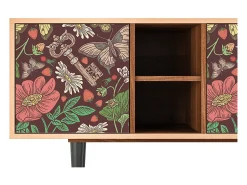 Móvel De Tv| Mueble de TV - 150х69х41 cm - T5 - Alice in Wonderland, Nogueira Castanho