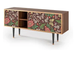 Móvel De Tv| Mueble de TV - 150х69х41 cm - T5 - Alice in Wonderland, Nogueira Castanho