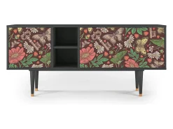Móvel De Tv| Mueble de TV - 150х69х41 cm - T5 - Alice in Wonderland, Antracite Cinza antracite