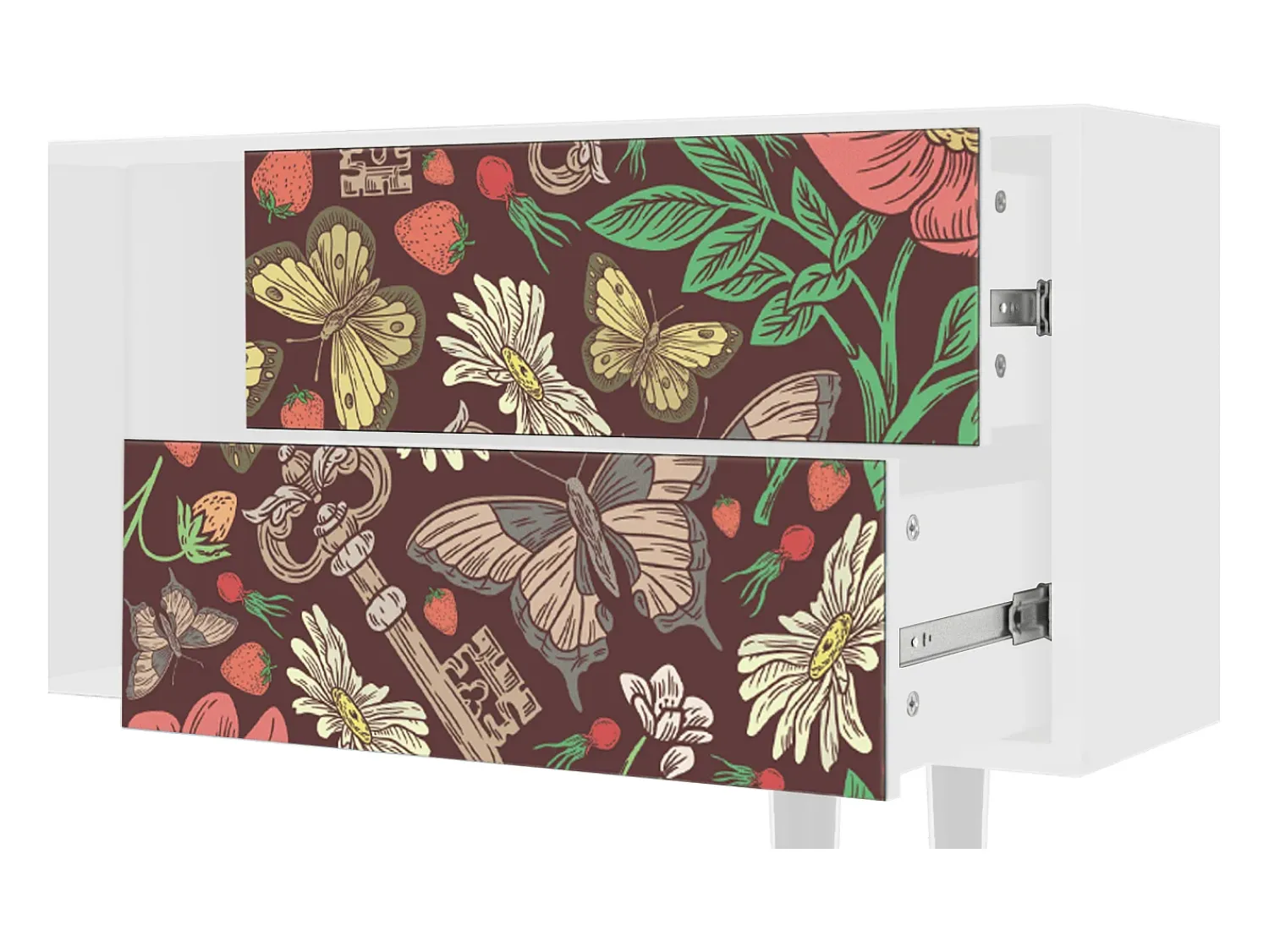 Best Mueble de TV - 170х69х48 cm - T1 - Alice in Wonderland, Branco Bege