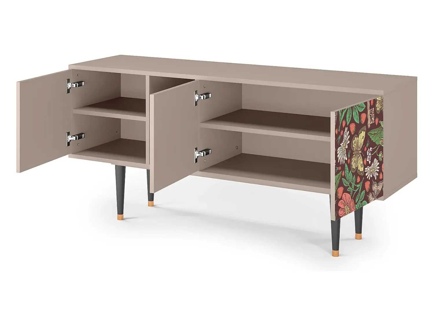 Móvel De Tv* Mueble de TV - 150х69х41 cm - T5 - Alice in Wonderland, Latte Bege