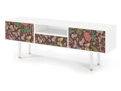 Móvel De Tv| Mueble de TV - 170х59х41 cm - T6 - Alice in Wonderland, Branco Bege