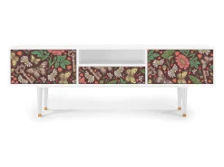 Móvel De Tv| Mueble de TV - 170х59х41 cm - T6 - Alice in Wonderland, Branco Bege
