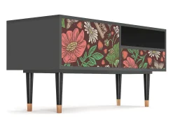Móvel De Tv* Mueble de TV - 115х59х48 cm - T3 - Alice in Wonderland, Antracite Cinza antracite