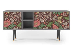 Móvel De Tv* Mueble de TV - 150х69х41 cm - T5 - Alice in Wonderland, Cinza Cinzento