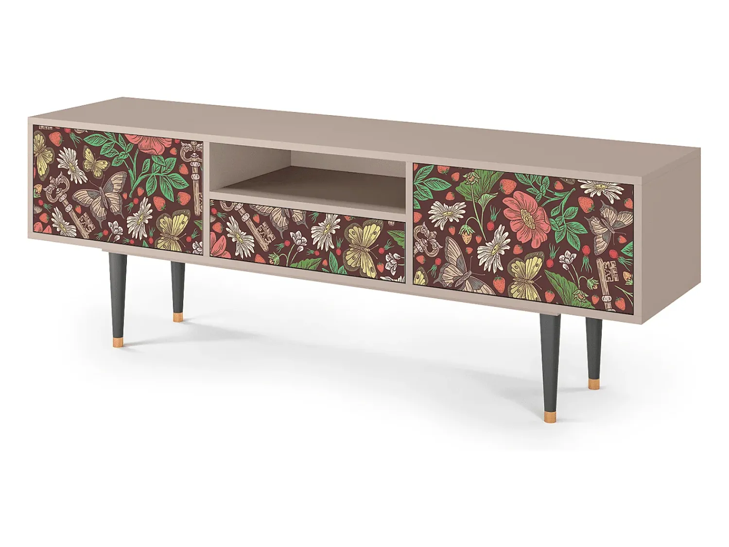 Best Mueble de TV - 170х59х41 cm - T6 - Alice in Wonderland, Latte Bege