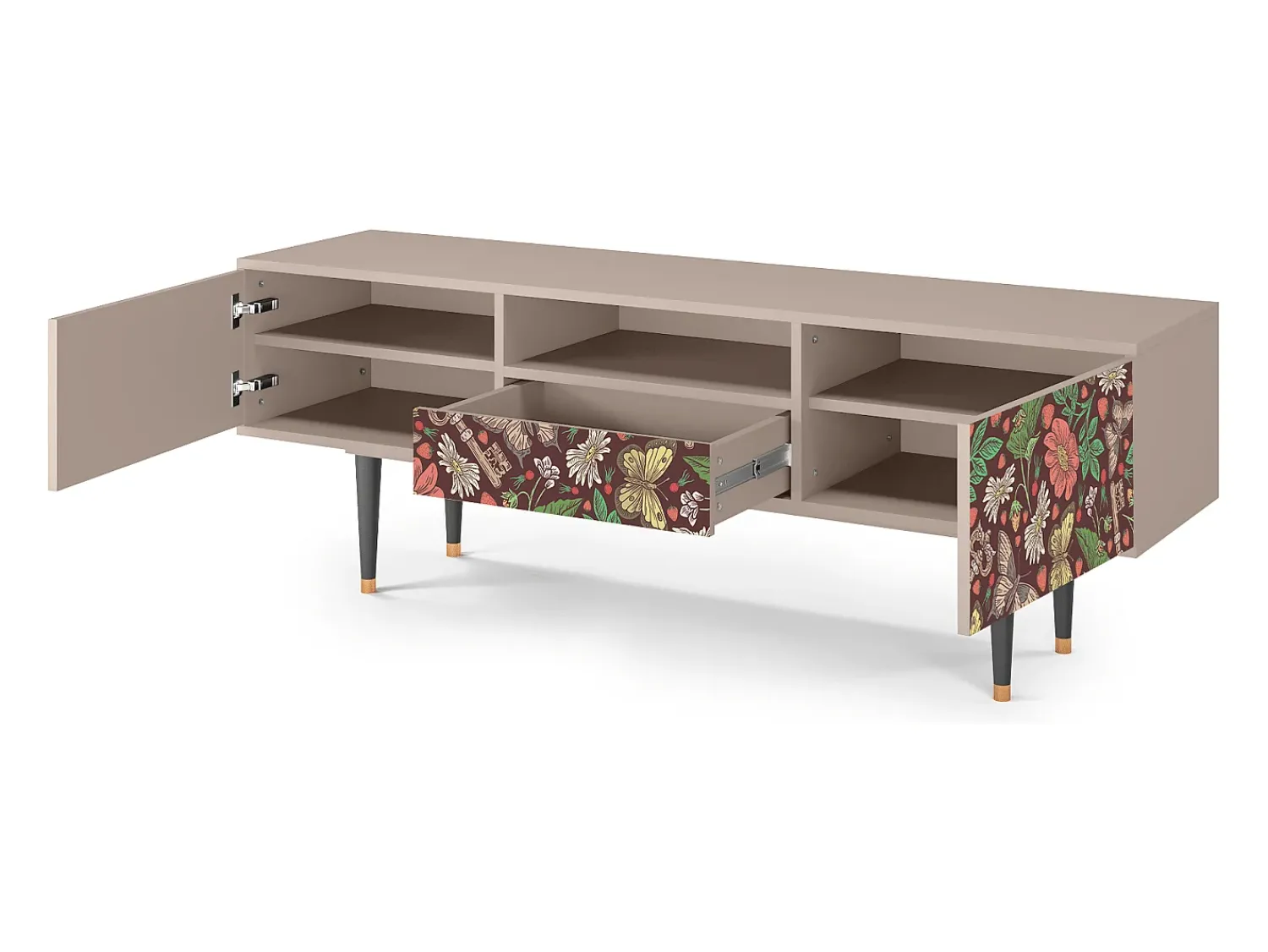 Best Mueble de TV - 170х59х41 cm - T6 - Alice in Wonderland, Latte Bege