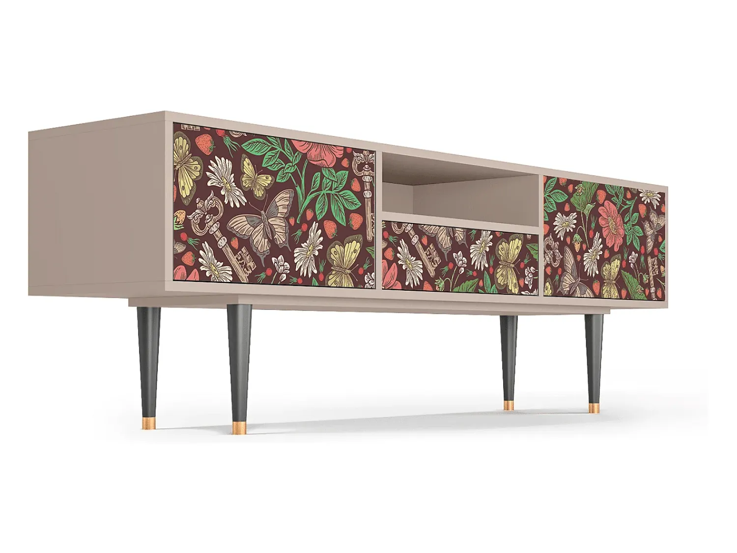 Best Mueble de TV - 170х59х41 cm - T6 - Alice in Wonderland, Latte Bege
