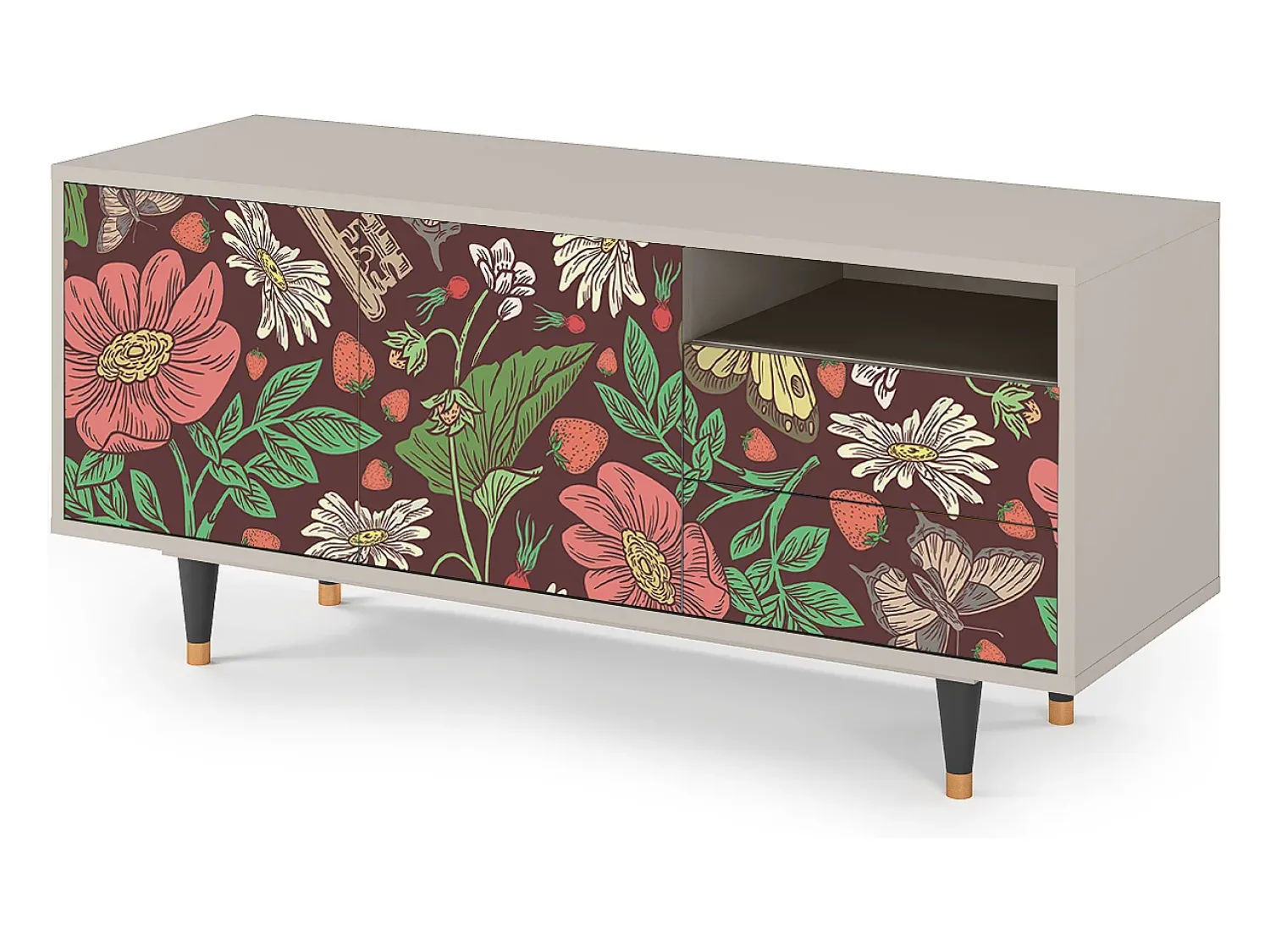 Mueble de TV - 125х56х41 cm - T7 - Alice in Wonderland, Areia^ Móvel De Tv