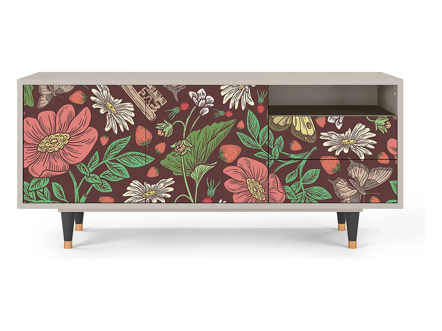Mueble de TV - 125х56х41 cm - T7 - Alice in Wonderland, Areia^ Móvel De Tv