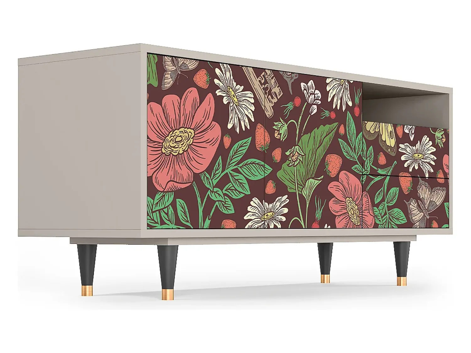 Mueble de TV - 125х56х41 cm - T7 - Alice in Wonderland, Areia^ Móvel De Tv