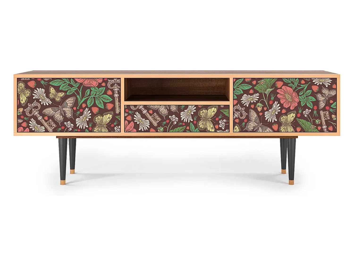 Mueble de TV - 170х59х41 cm - T6 - Alice in Wonderland, Nogueira^ Móvel De Tv