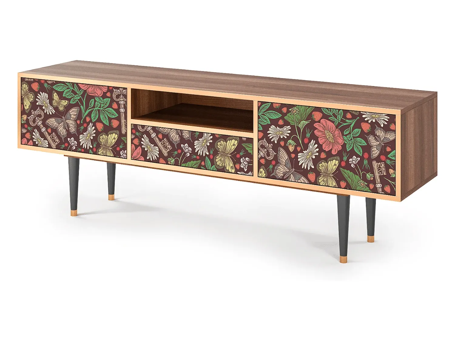 Mueble de TV - 170х59х41 cm - T6 - Alice in Wonderland, Nogueira^ Móvel De Tv