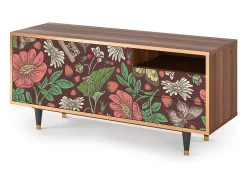 Móvel De Tv| Mueble de TV - 125х56х41 cm - T7 - Alice in Wonderland, Nogueira Castanho