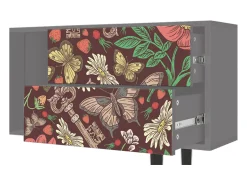 Mueble de TV - 170х69х48 cm - T1 - Alice in Wonderland, Cinza^ Móvel De Tv